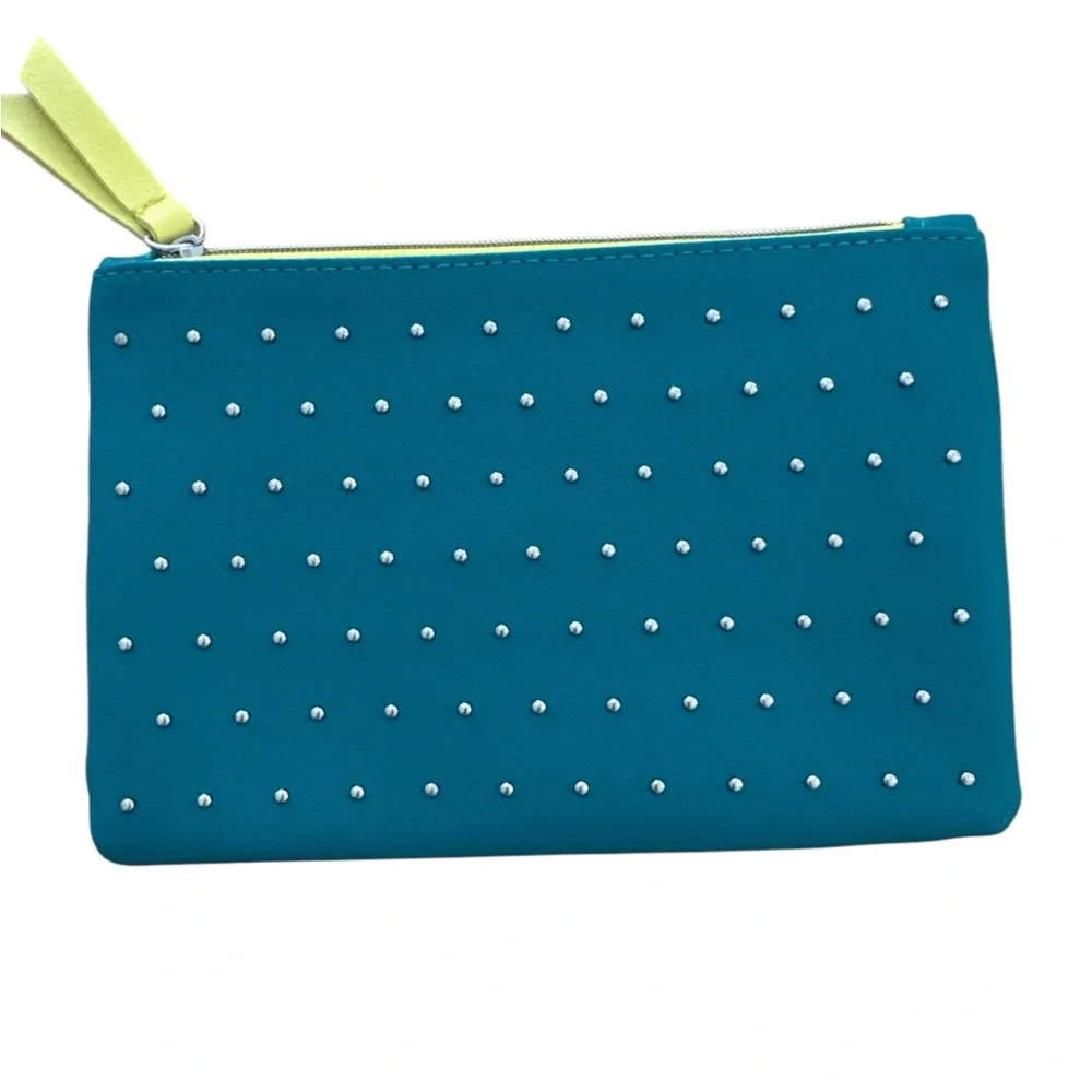 Ipsy Glam Bag 100th Pouch Teal Studded essentials bag
